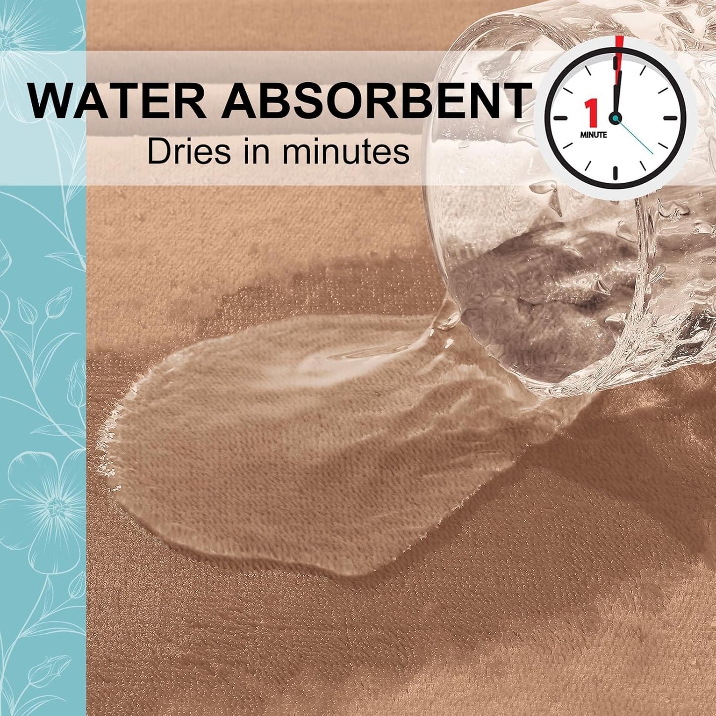 Grandaily Memory Foam Bath Mat Rug 30x20, Ultra Soft, Non-Slip and Absorbent Bathroom Rugs, Machine Wash Dry, Comfortable Bath Carpet for Bathroom Floor, Tub and Shower, Dark Beige