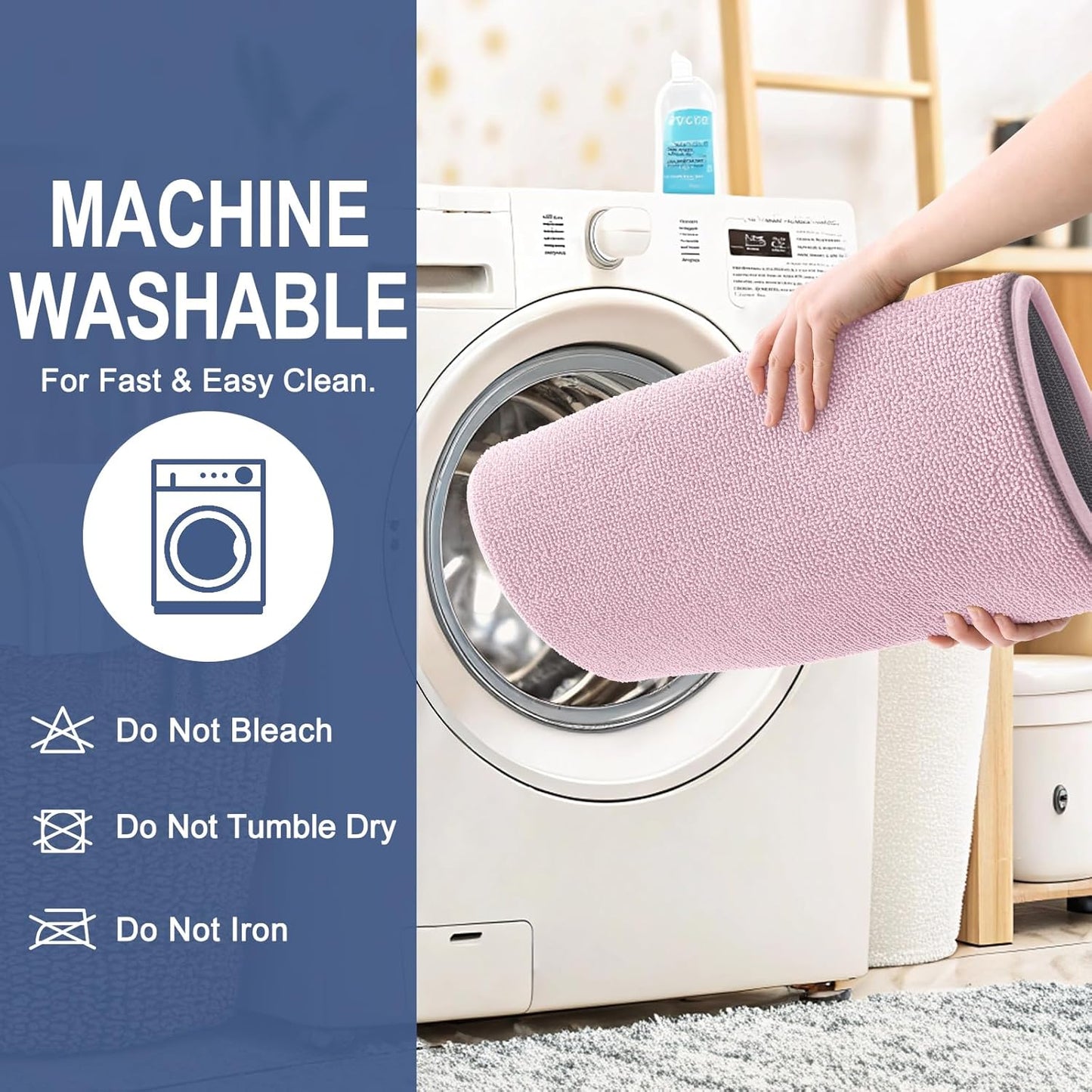 OLANLY Thick Memory Foam Bath Mat Rug 30x20, Extra Soft Absorbent Bathroom Rug, Quick Dry Bath Mats, Non-Slip, Machine Washable Carpet for Bathroom, Tub and Shower, Home Decor Accessories, Dusty Rose