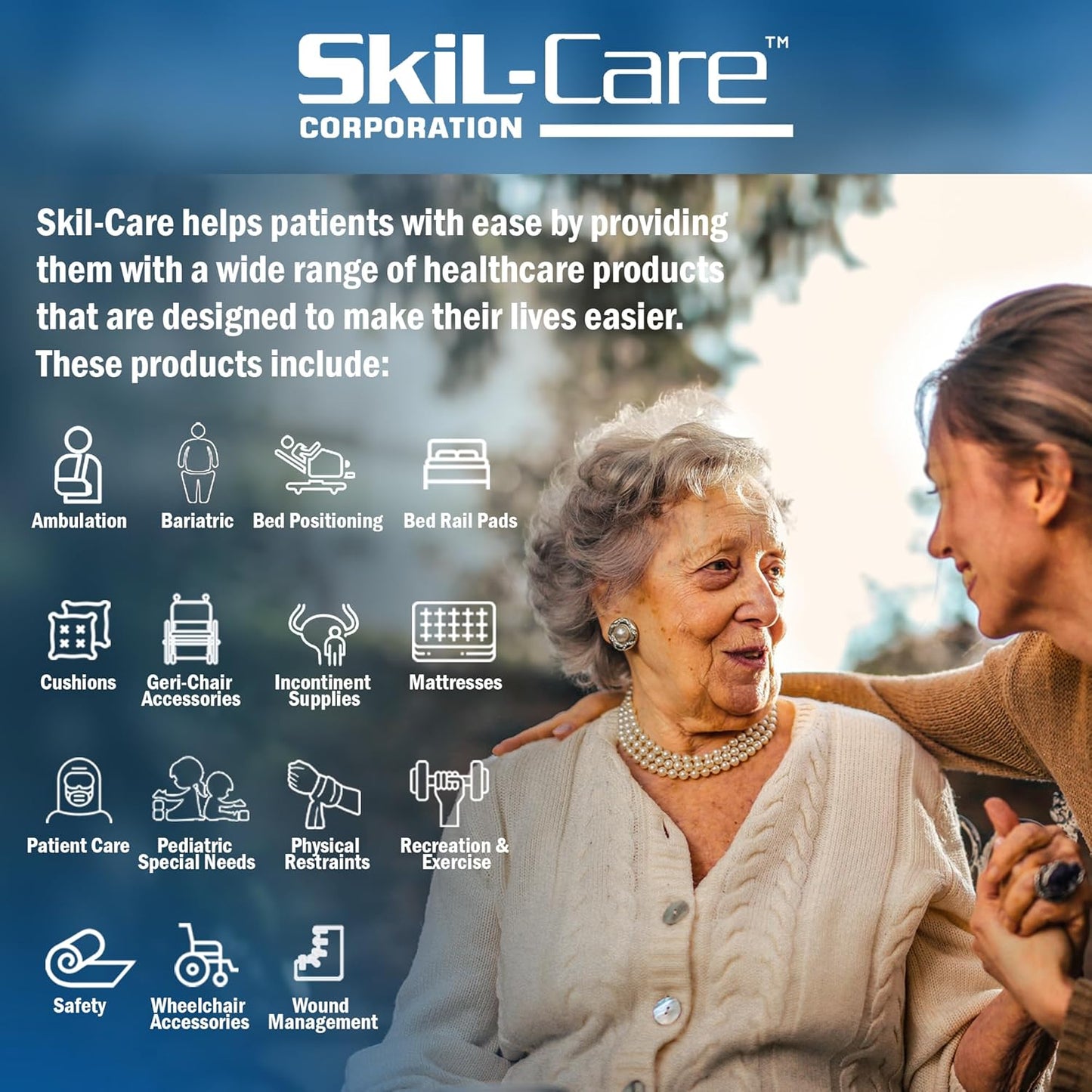 Skil-Care Half-Size Vinyl Bed Rail Pads (Pair), 36” L x 14” W x 1” D – Bed Pads for Elderly Adults Safety, Padded Hospital Rail Covers, Easy-to-Clean Vinyl, 401090