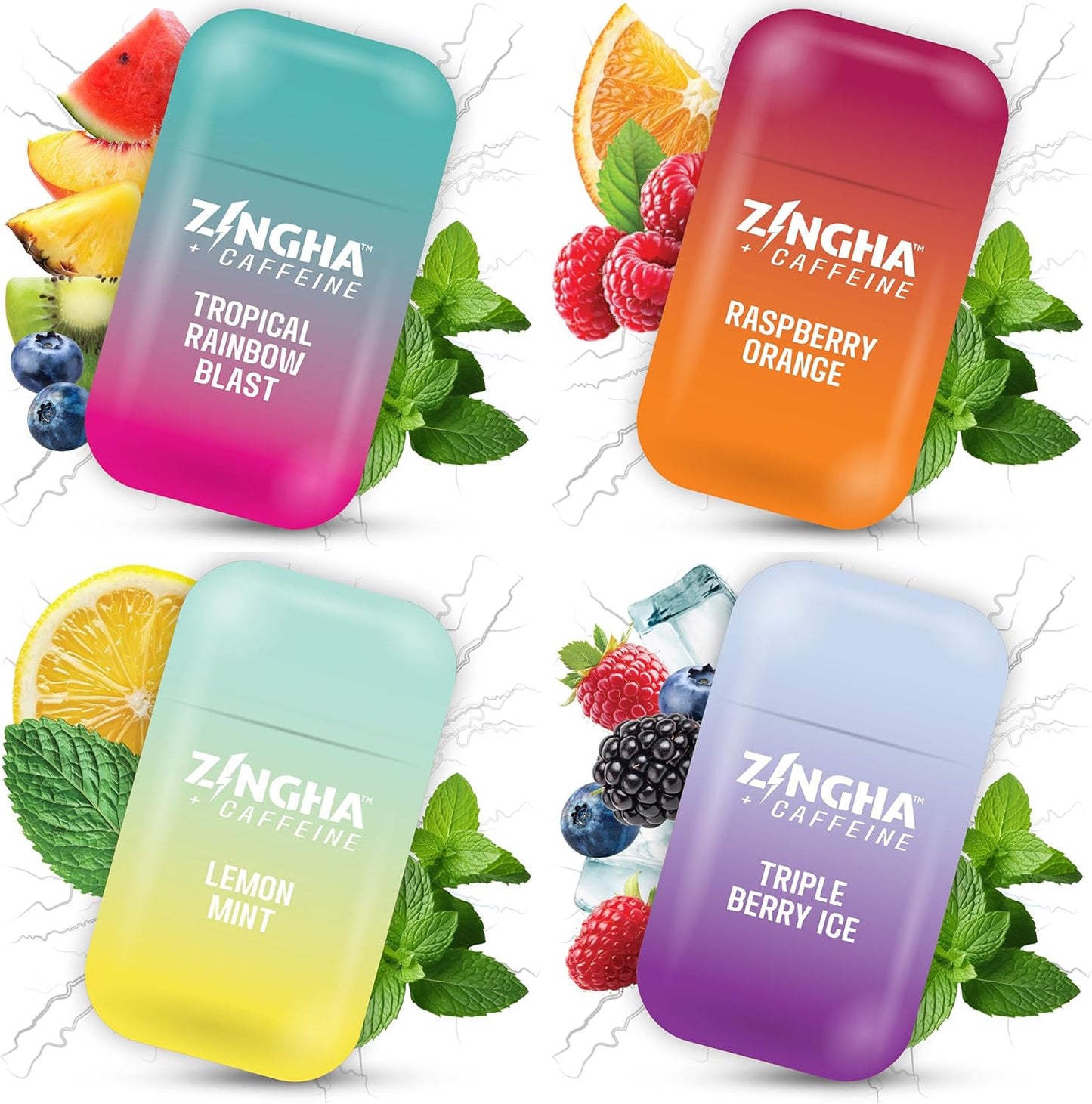 Caffeinated Aromatherapy Nasal Inhaler Stick – Natural Energy Boost with Essential Oils + Caffeine – Focus, Refresh & Breathe Easy (Fruit Burst)