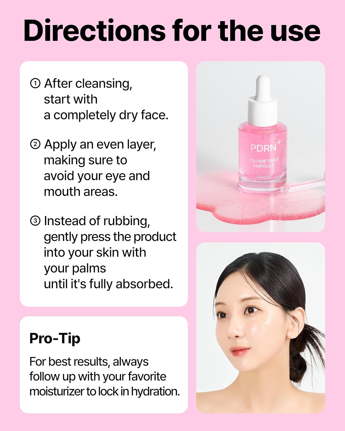 Charde PDRN Volume Shot Ampoule Serum – 99% Salmon DNA Spicule Exosome Booster with Collagen & Hyaluronic Acid – Anti-Aging, Wrinkle Care, Restores Volume, Korean Glass Skin Care