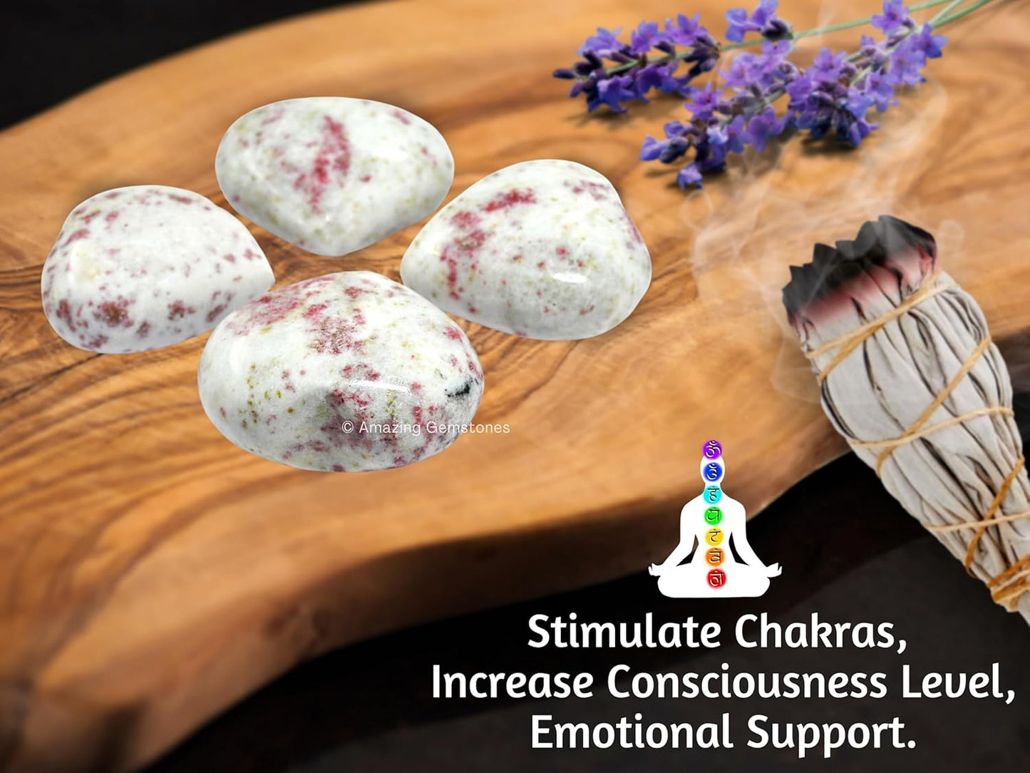 Amazing Gemstone Cinnabarite Crystal Heart Palm Stone - Pocket Massage Worry Stone for Natural Body Chakra Balancing, Reiki Healing and Crystal Grid