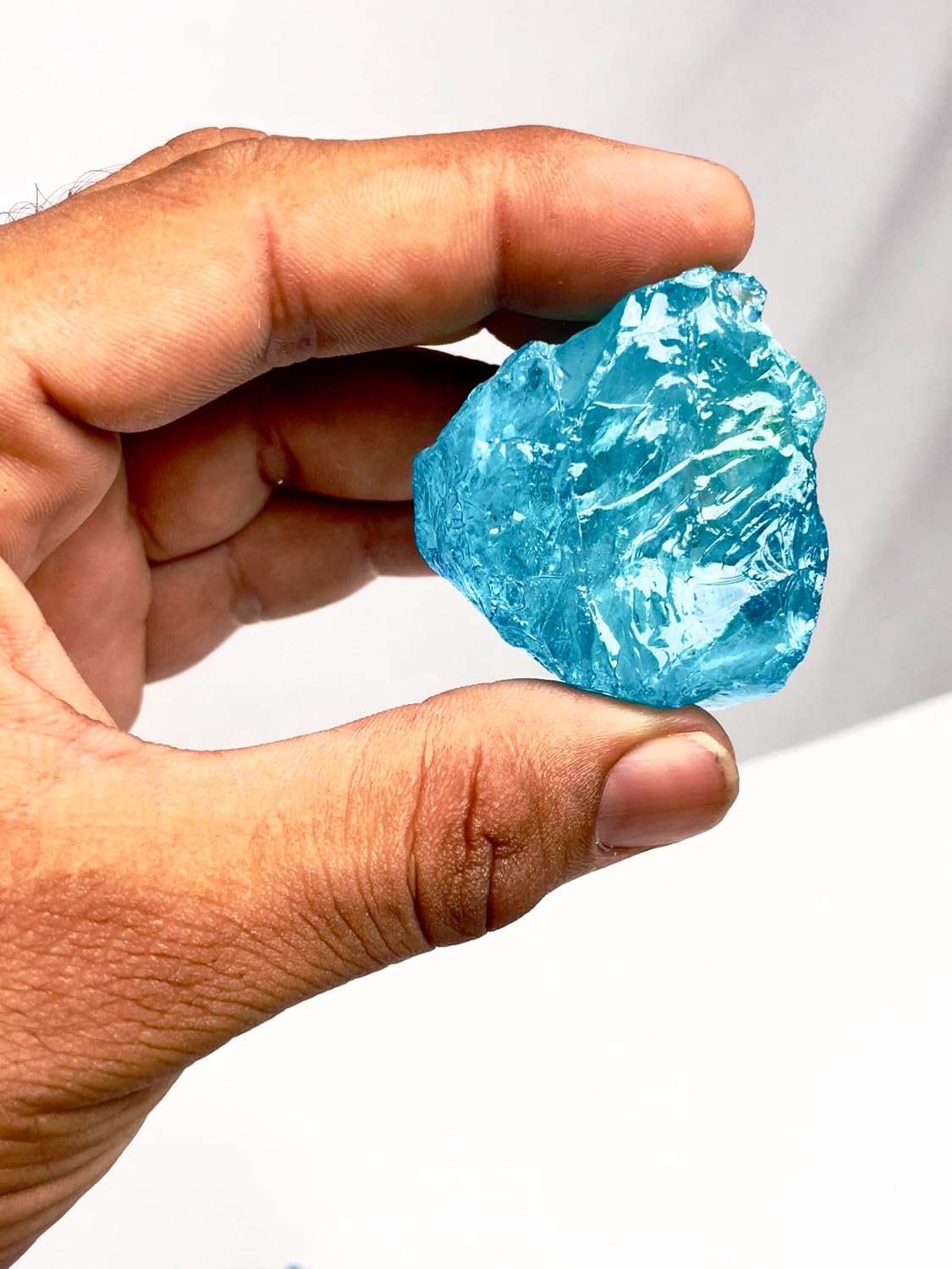 Large 1.25-2.0” Natural Aquamarine Raw Crystal Stone,Healing Gemstone for Reiki, Chakra Balancing, Meditation & Crystal Collection – Raw Aquamarine Mineral for Calmness, Clarity & Inner Peace