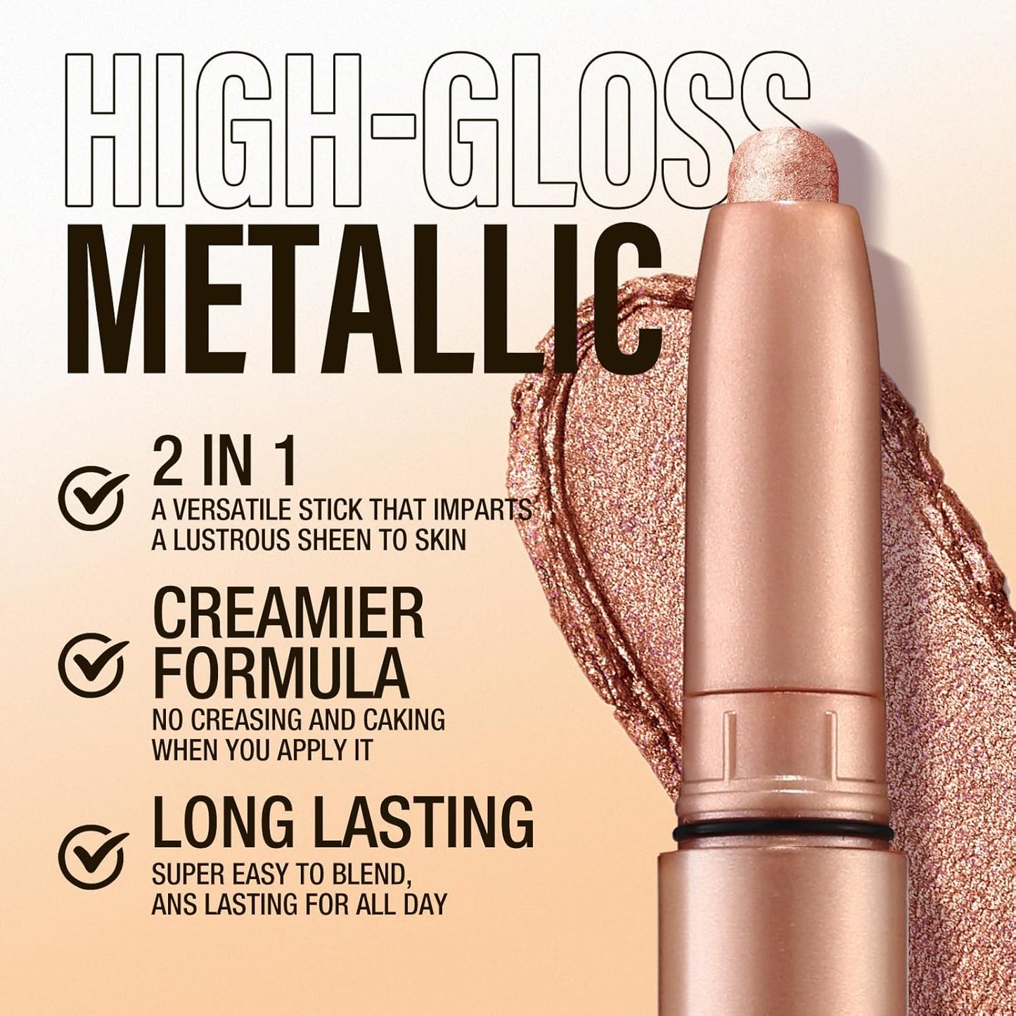 Jolilab Eyeshadow Stick Set, 4 Colors Matte Professional Bright-Colored Contouring and Highlight Stick, Cream Waterproof Long Lasting High Pigmented Eye Shadow. (4, 01+05+06+07)