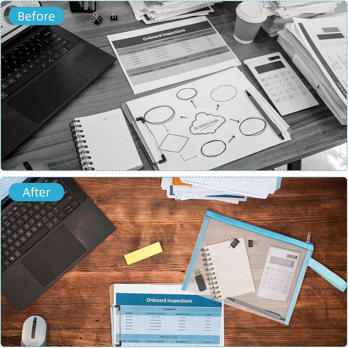 12 Psc Mesh Zipper Pouch Bags,Small Comestic Makeup Bage For Travel, Purse Organizer Pouches (Light Blue, A5*12)