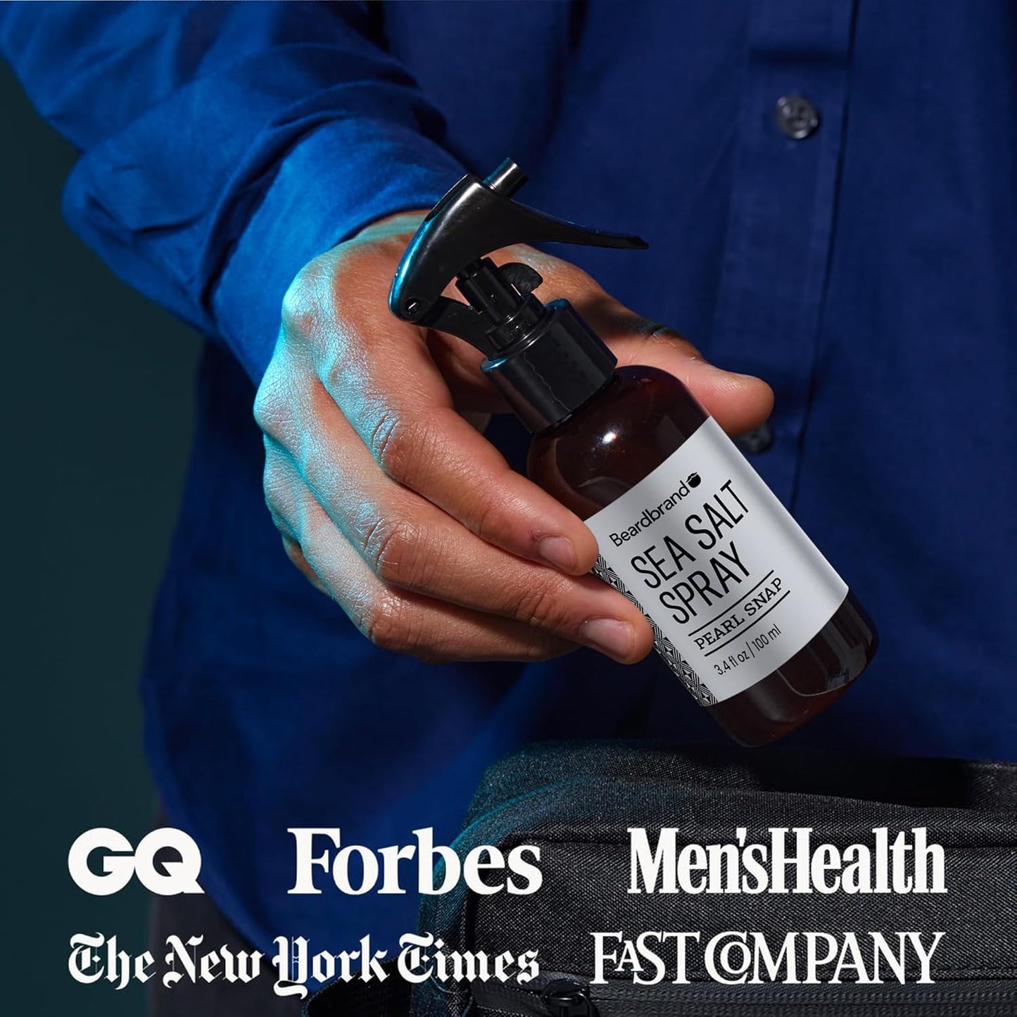 Beardbrand Sea Salt Spray for Men – Texturizing Hair Mist with Pearl Snap Scent | Adds Volume & Natural Matte Finish | Beach Waves, Lightweight Hold – 3.4 oz