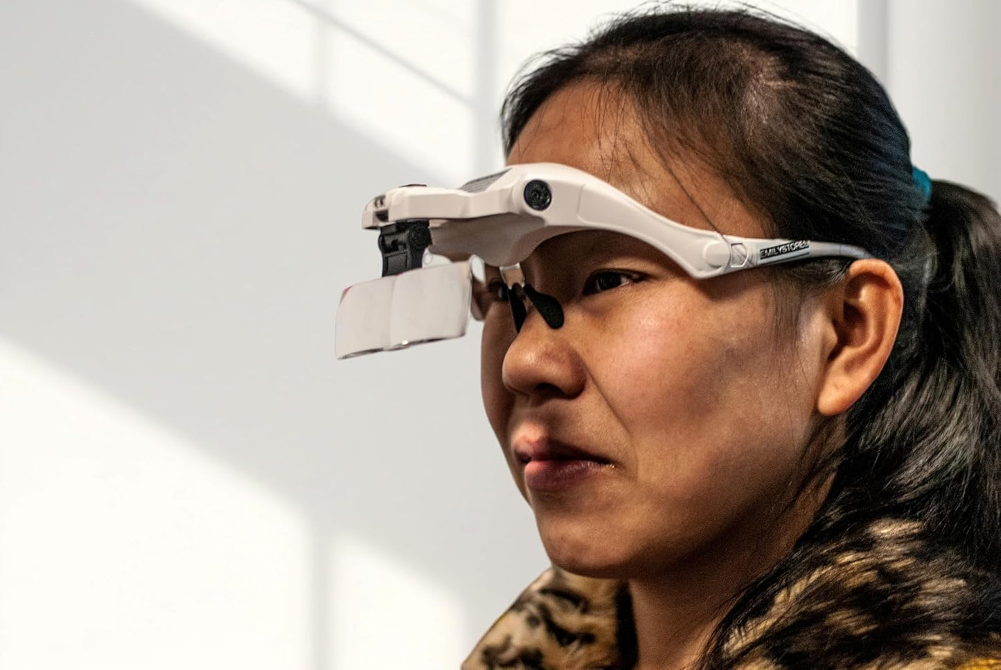 LED Light Glasses Helmet Magnifier for Eyelash Extensions Glasses Nail Art Tattoo with 5 Lenses Magnifier (1.0X 1.5X 2.0X 2.5X 3.5X)