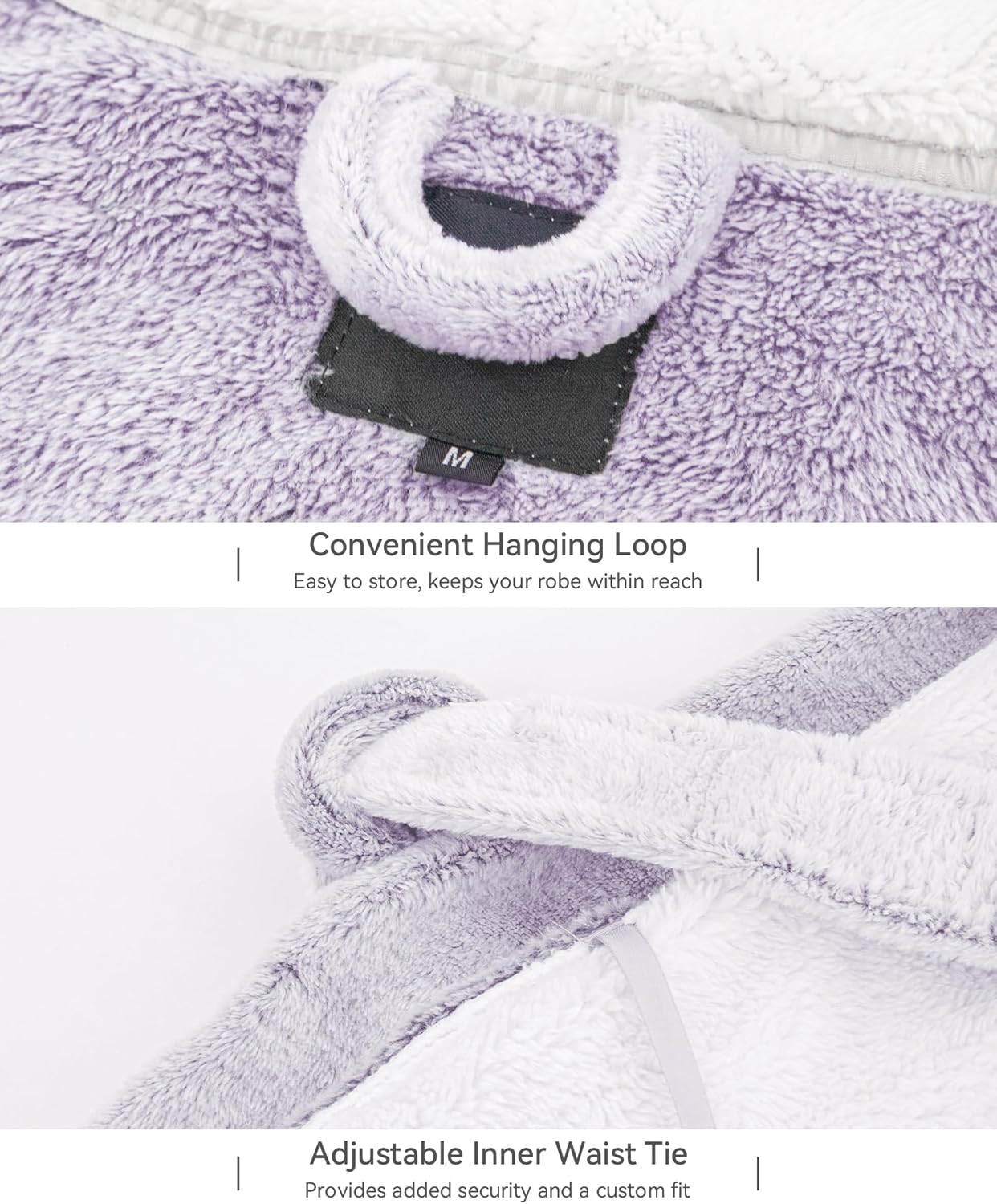 Plush Robes for Women - Womens Fleece Robes with Hood Long Cozy Bathrobe Soft and Warm Robe