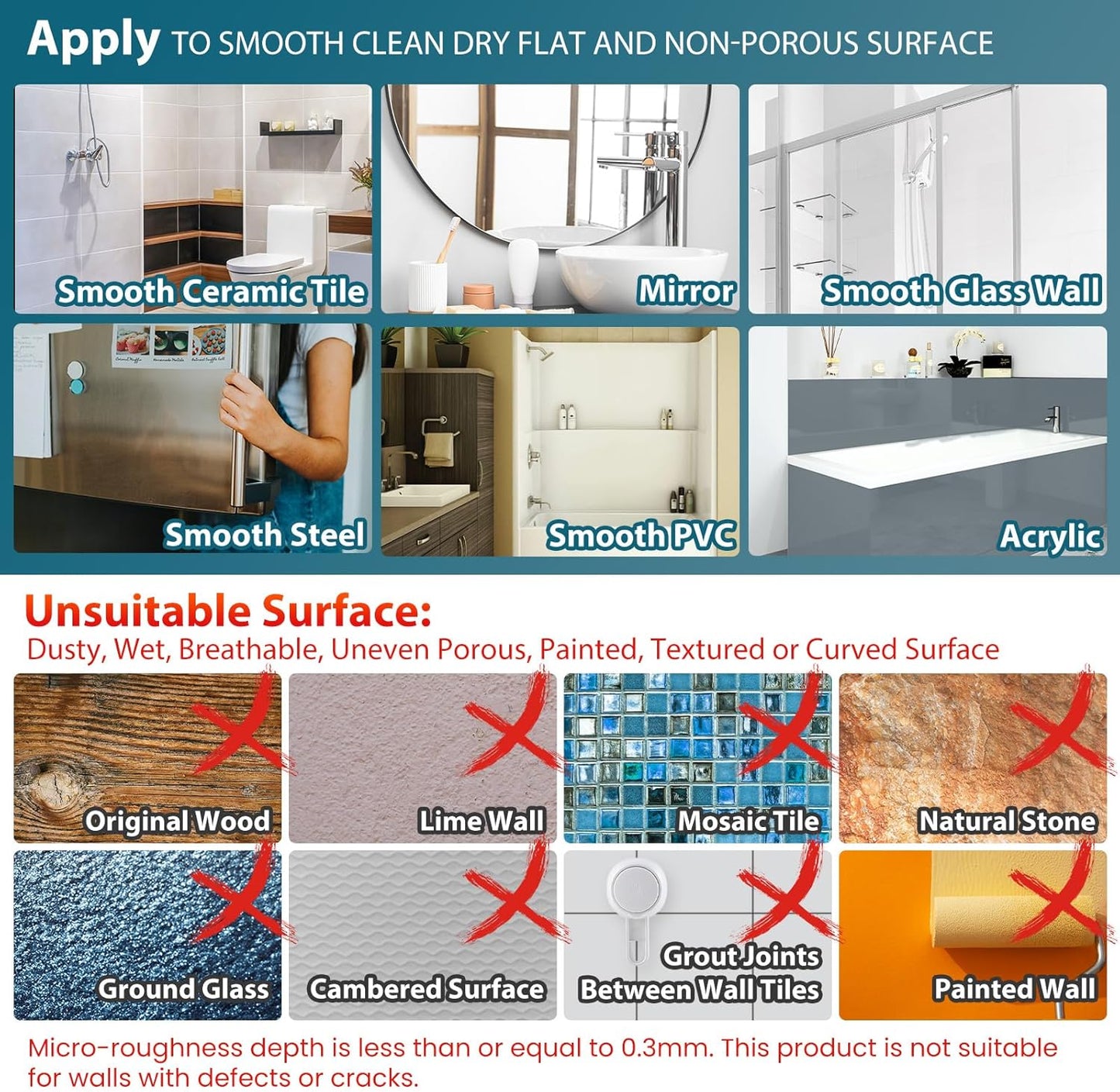 TAILI Shower Caddy Suction Cup, Heavy Duty Bathroom Organizer, Removable Shelves for Inside Shower, Shampoo, Waterproof Suction Plastic Storage for Bathroom Accessories Holder, Frosted Clear