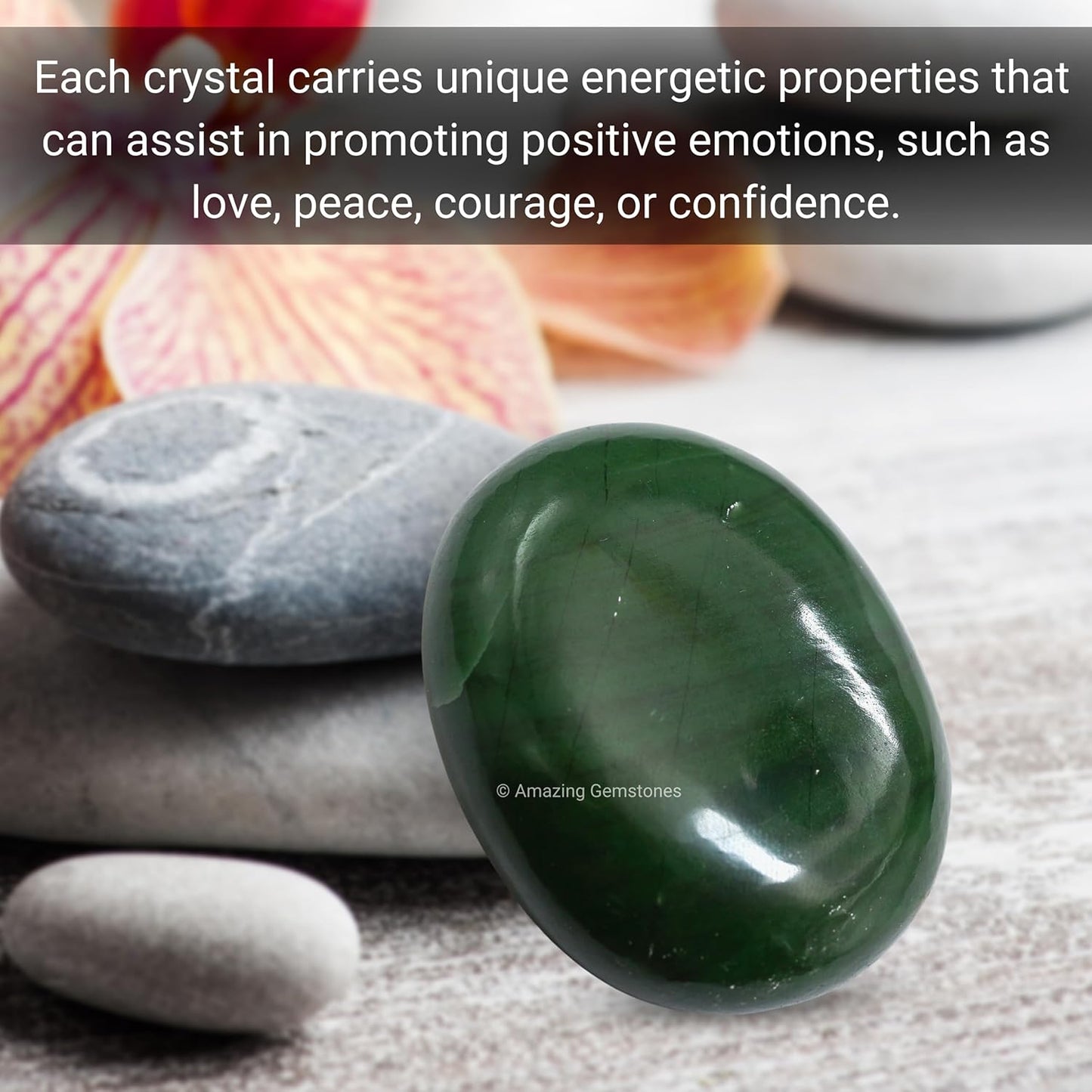 Amazing Gemstone Dark Green Aventurine Crystals and Healing Stones - Large Palm Stone Crystals Piedra - Crystal for Good Luck, Positive Energy, Meditation - Unique Stocking Stuffers, Gifts for Women