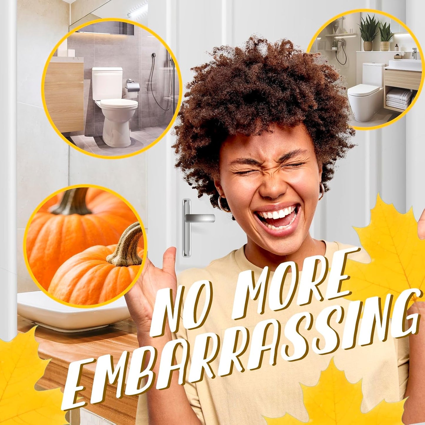 Toilet Spray, Pumpkin Scent, Travel Essentials, 4 Fl.Oz, Up to 200 Uses, Bathroom Odor Eliminator - Pumpkin, Smoked Vanilla & Cinnamon