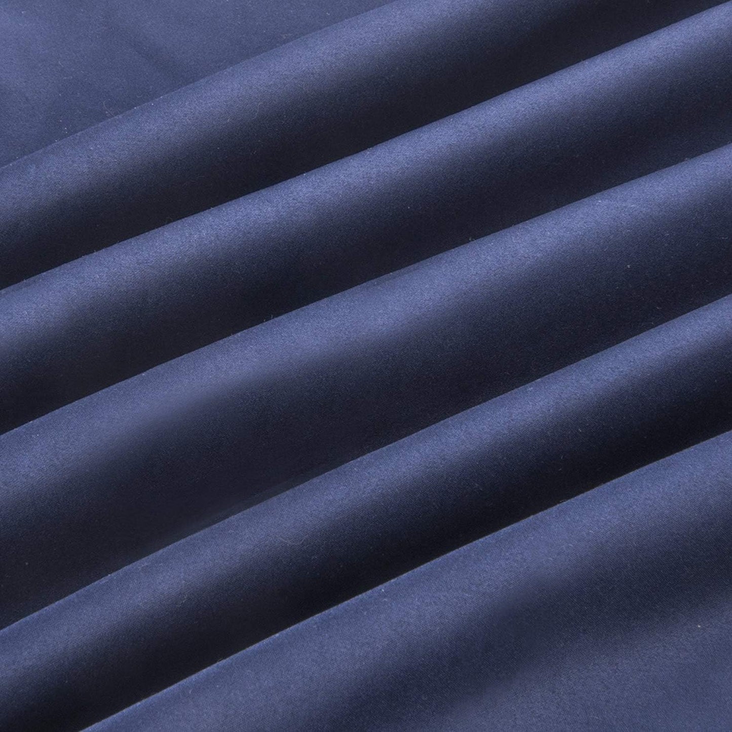 JUWENIN,Luxury Satin Pillowcase with Zipper (Silky Satin Pillow Case for Hair) Set of 2 (Queen, Navy)