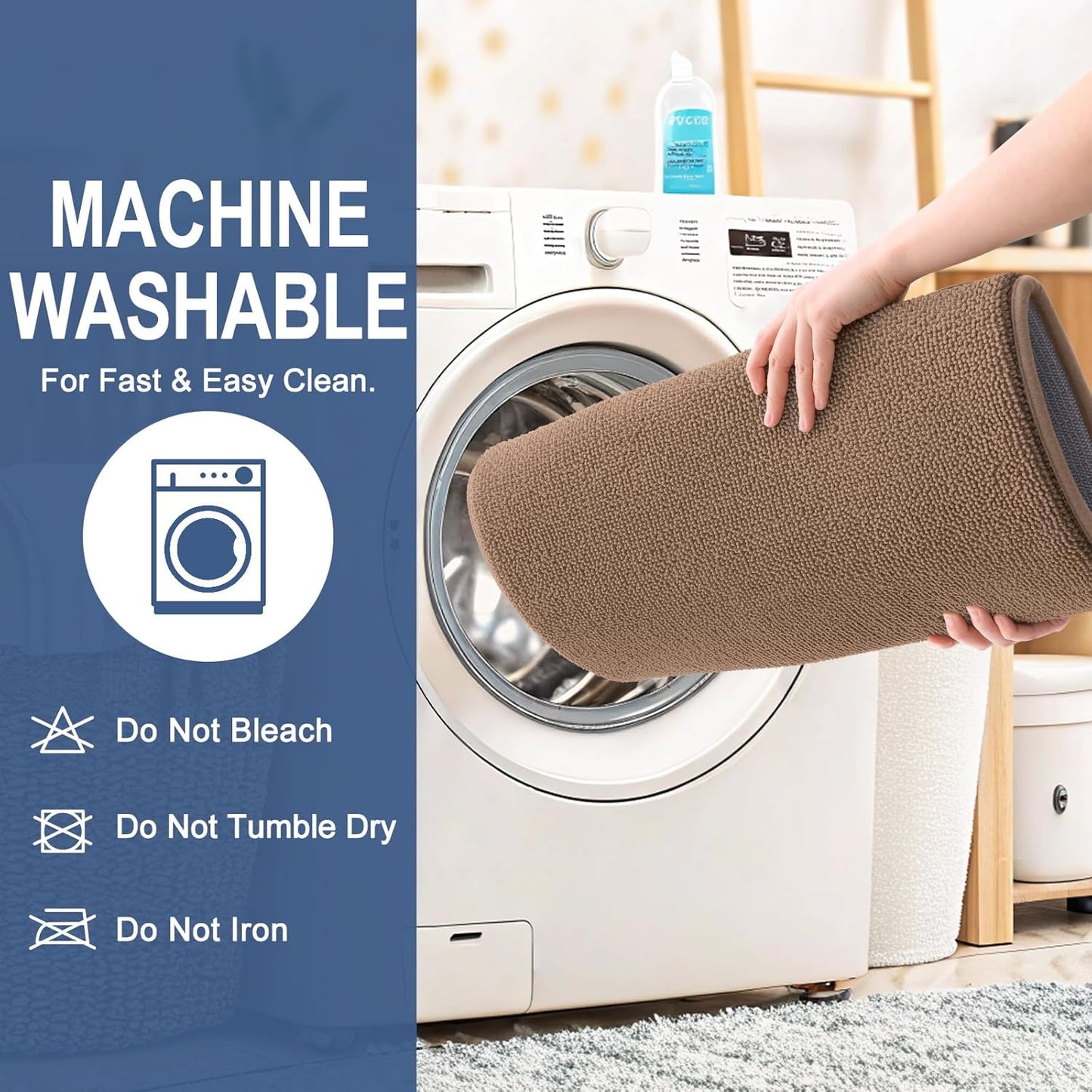 OLANLY Thick Memory Foam Bath Mat Rug 30x20, Extra Soft Absorbent Bathroom Rug, Quick Dry Bath Mats, Non-Slip, Machine Washable Carpet for Bathroom, Tub and Shower, Home Decor Accessories, Mocha