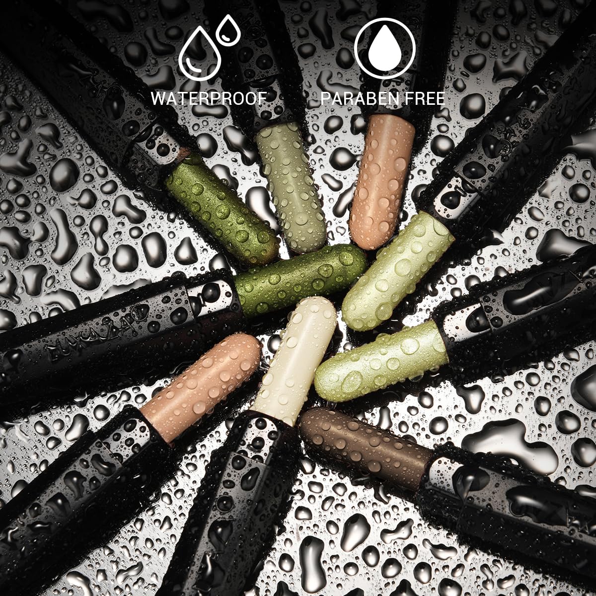 FIREFLIES LIGHT Eyeshadow Stick Makeup 6PCS Set, Green Metallic Shimmer Matte Cream Eye Shadow Eyeliner Brightener Pencil Crayon - FIREFLIES LIGHT