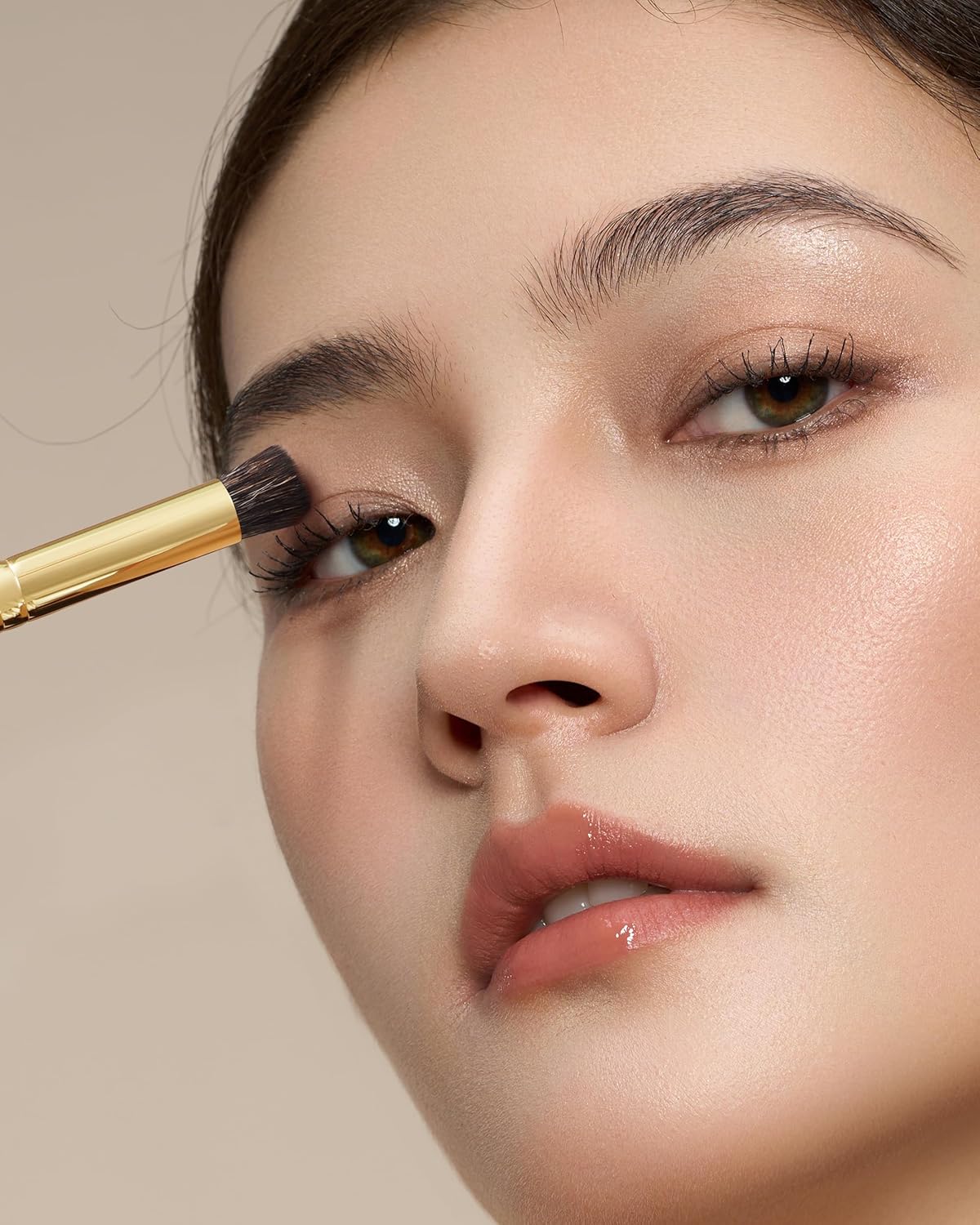 Desert Oak Series Flat Top Smoke Blender - 10mm Red Fox & Goat Hair Brush for Smudging & Blending, Luxury Bubinga Handle (CM 206)