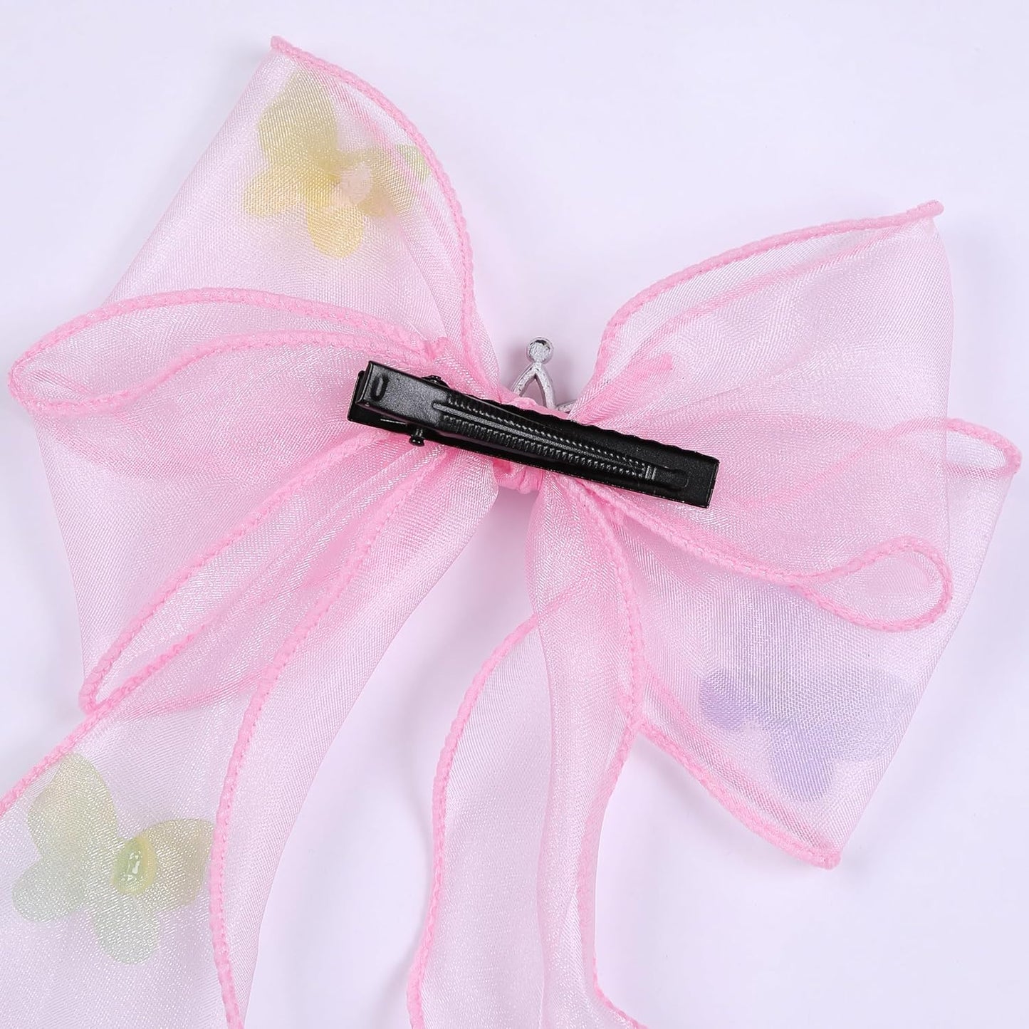 Elegant Hair Bow Set Sweet Styles with Crystal and Pearl Accents Fashion Hair Clips for Girls (Green/Lavender/White/Pink)