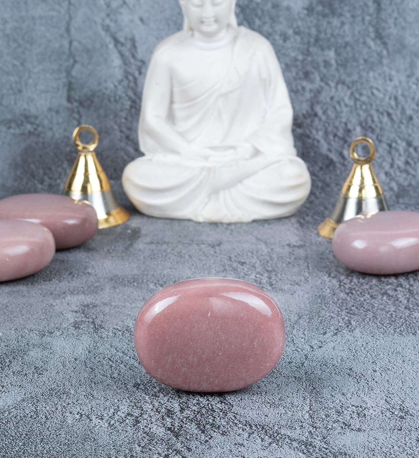 Crocon 50mm Pink Agate Large Oval Palm Stone 900+ Carats Pocket Massage Worry Stones for Natural Body Chakra Balancing Reiki Healing Stones and Crystal Grid Healing Massage Spa Energy Crystals