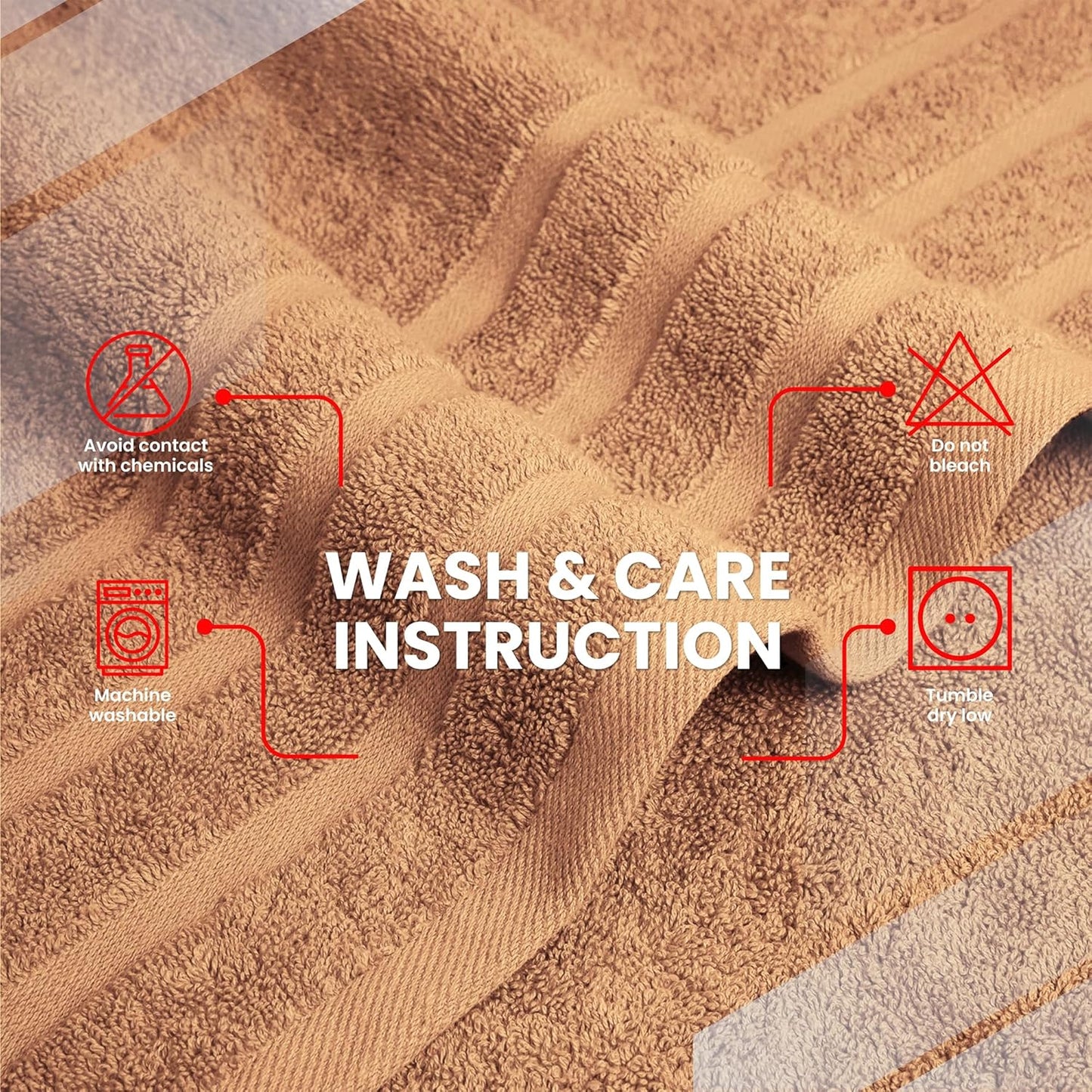 Infinitee Xclusives 100% Cotton Luxury Bath Towels Set of 2 (27x54 Inches) (Cosmic Sand, Bath Towels - Pack 2)