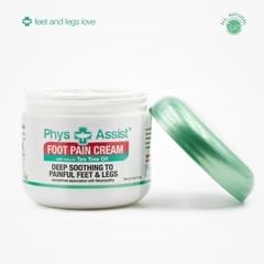PhysAssist Foot Pain Cream Combo 4 oz jar + 1.5 oz, Soothing Relief for Feet and Legs, Fast Absorbing Formula, Contains Natural Ingredients & Botanicals