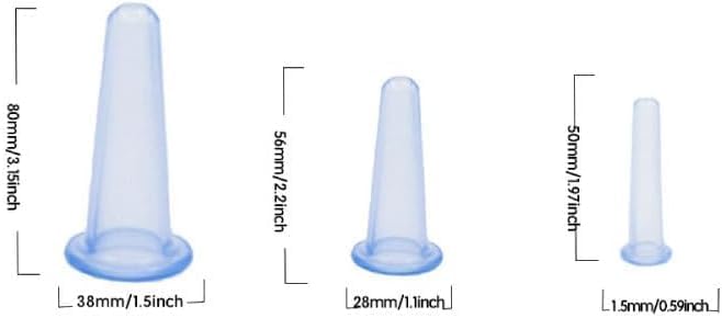 4Pcs Mini Massage Cupping Set Silicone Facial Cups Face Massager Helper Skin Care Neck Back Eyes Massaging Cup Safe to Use, Don't Worry About Burns (Purple)