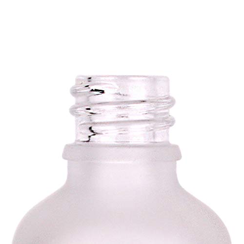 Dropper Bottles, 2 Pack 100ml/3.4oz, Frosted Glass with Glass Dropper, Golden Caps Travel Perfume Cosmetic Containers - Pipette and Funnel Included
