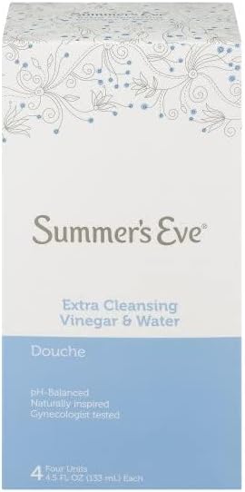 Summer's Eve Douche, Extra Cleansing Vinegar and Water, 4.5 Fl Oz, 4 Ct. (Pack of 3)
