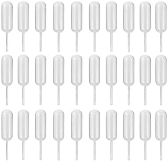 300 Pieces 4ml Cupcake Pipettes, Food Grade Plastic Disposable Pipettes Mini Liquid Injector (300-A)