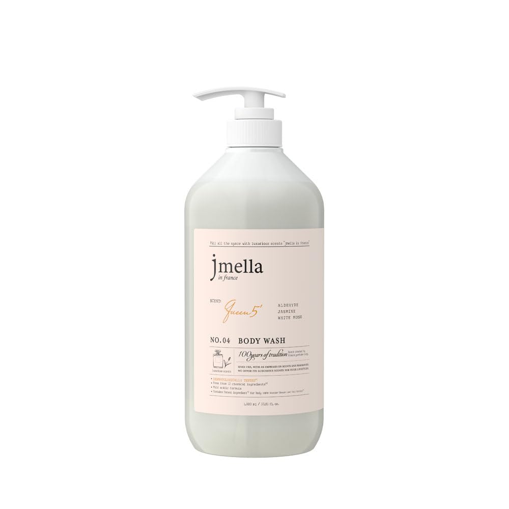 jmella in france Queen5 Body Wash -luxury fragrance Made by French Performer- Chemical free Free From 7 kinds of Paraben-33.8 FLoz
