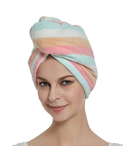 HOPESHINE Hair Drying Towel Twist Microfiber Towels for Hair Turban Wrap Fast Drying Super Soft and Absorbent Great Gift for Women and Girls 3-Pack