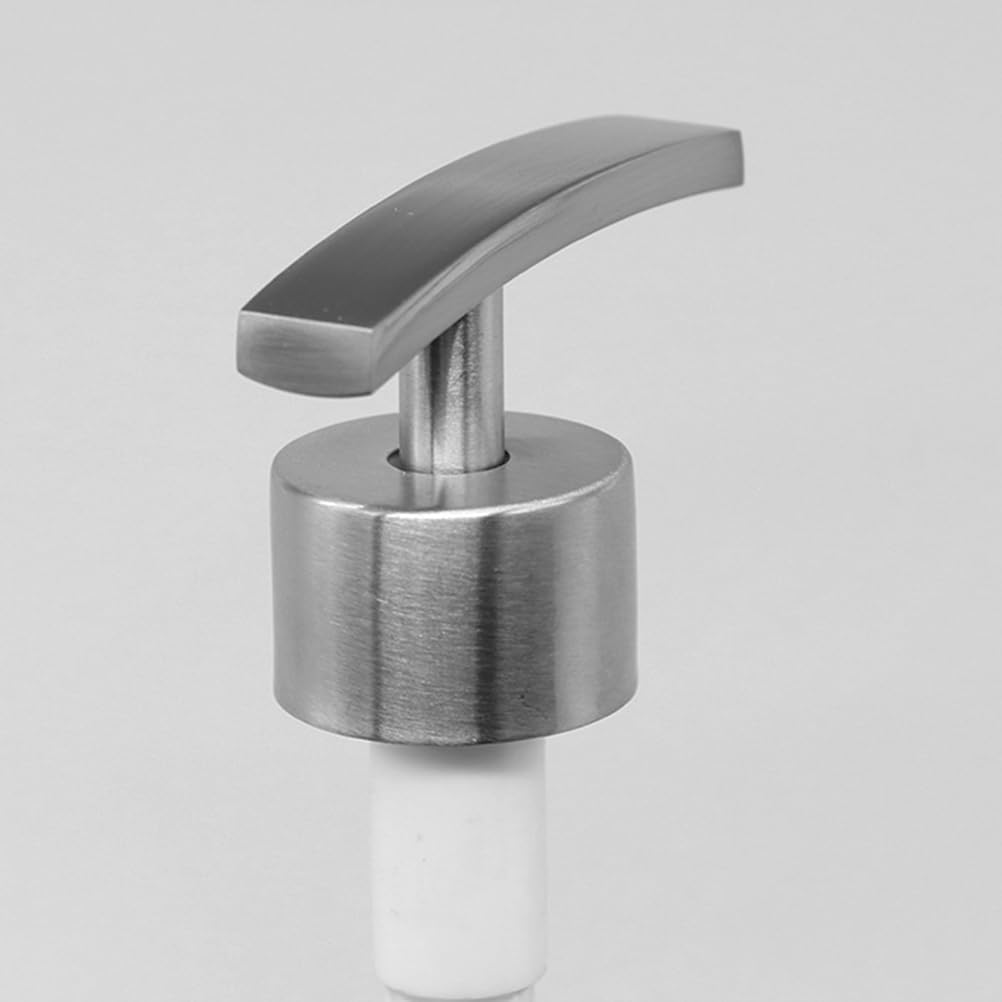 FRCOLOR Stainless Steel Soap Pump Soap Dispenser Pump Head Replacement Silver Pumps Kitchen Soap Dispenser Pump Replacement Lotion Pump Dispenser Shampoo Pump Replacement 2pcs