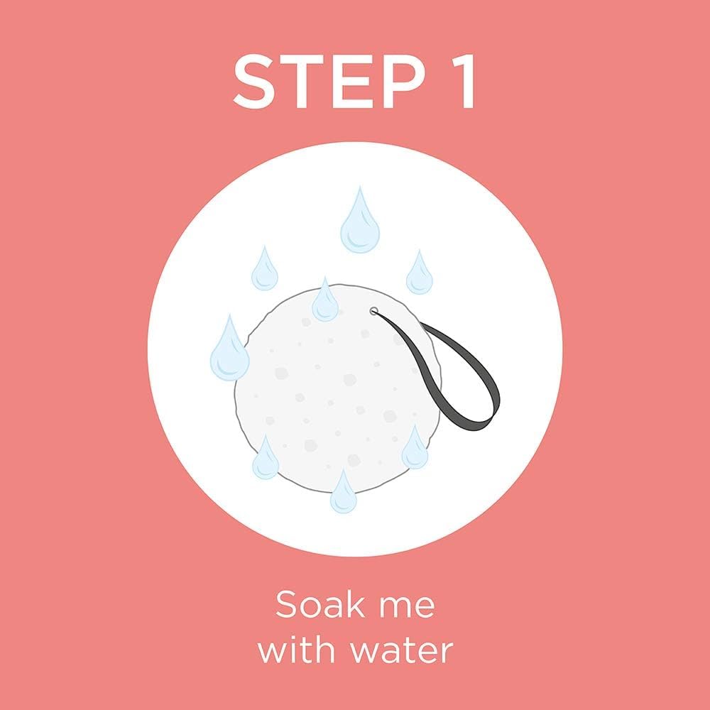 Spongelle Bulgarian Rose Wild Flower Buffer Body Scrubber | Bath & Shower Loofah for Women | Exfoliator with Body Wash Infused Sponge | 14+ uses