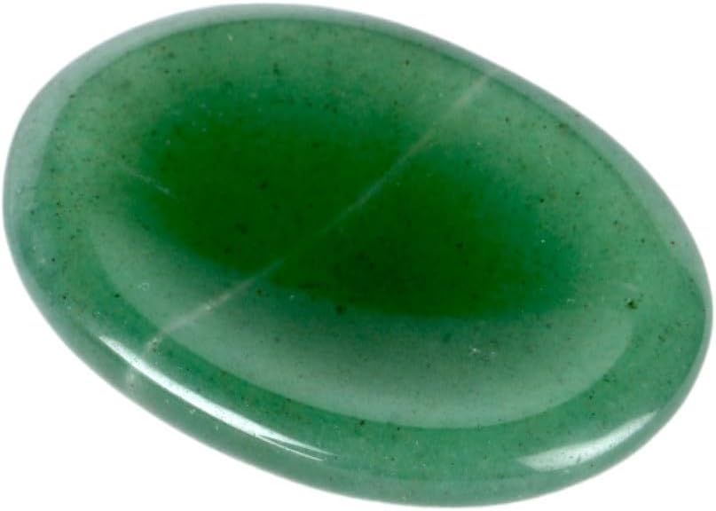 Green Aventurine Worry Stone – Crystal Thumb Worry Stone for Anxiety, Stress – Relaxing and Soothing Balance Stones for Meditation, Stress Relief – Healing Stones and Crystals for Men and Women
