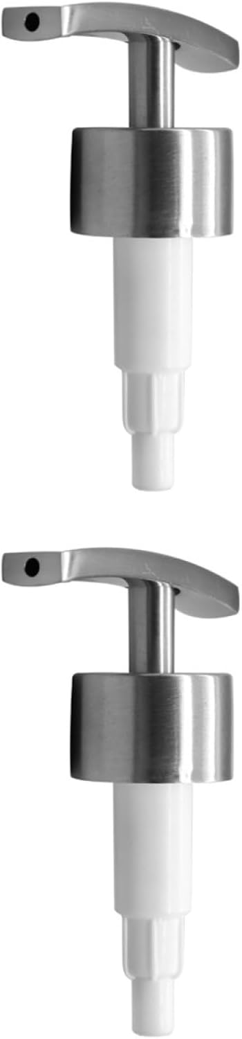 FRCOLOR Stainless Steel Soap Pump Soap Dispenser Pump Head Replacement Silver Pumps Kitchen Soap Dispenser Pump Replacement Lotion Pump Dispenser Shampoo Pump Replacement 2pcs