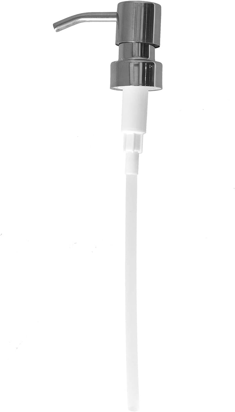 304 Stainless Steel Soap Dispenser Pump Head, Soap Pump Bathroom Screw Lotion Pump Replacement Silver Easy Press Universal Dispenser Pump for Kitchen Bathroom Neck Bottles