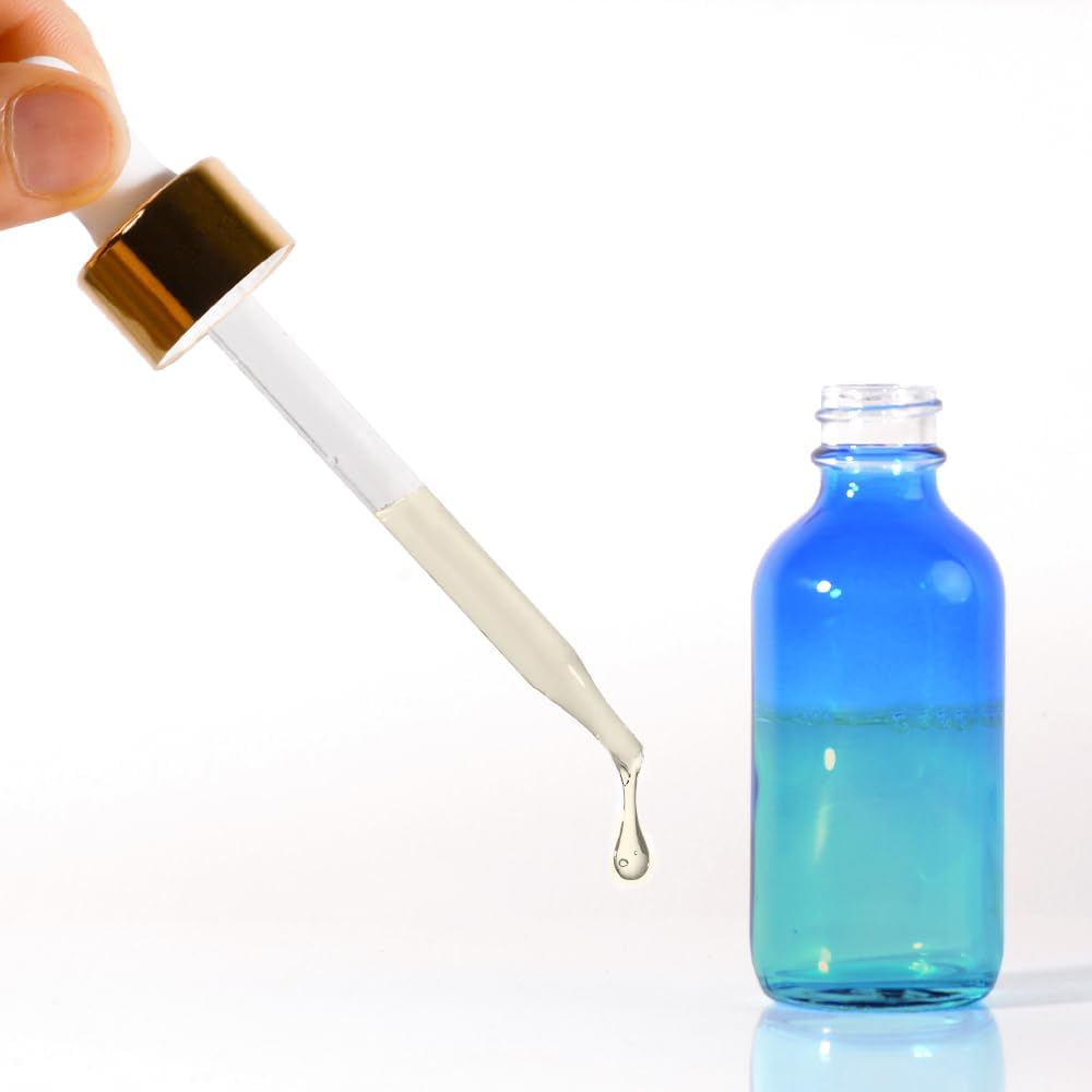 24 Pack, 2oz Glass Dropper Bottle Oil Bottles for Hair, Tincture Bottles with Dropper, Glass Bottle with Dropper