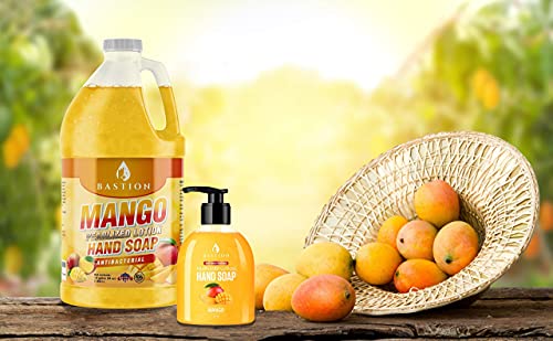 Antibacterial Hand Soap- Mango Scented Moisturizing Pearlized Liquid Hand Wash - 1/2 Gallon (64 oz.) Bulk Refill Jug. Mango Scented. Non-Toxic. Made In The USA