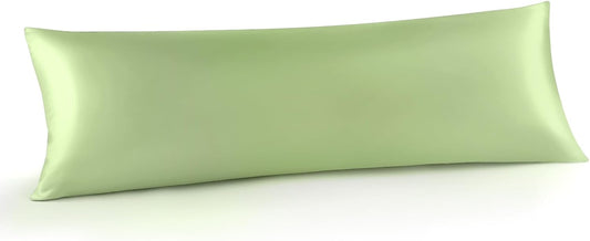 INFIIXSO Body Pillow Cover with Zipper, Luxury Mulberry Silk Body Pillow Case 20x54 Inches, Ultra Smooth and Soft Cooling Long Pillowcase, Gift for Women, Men(Sage Green)