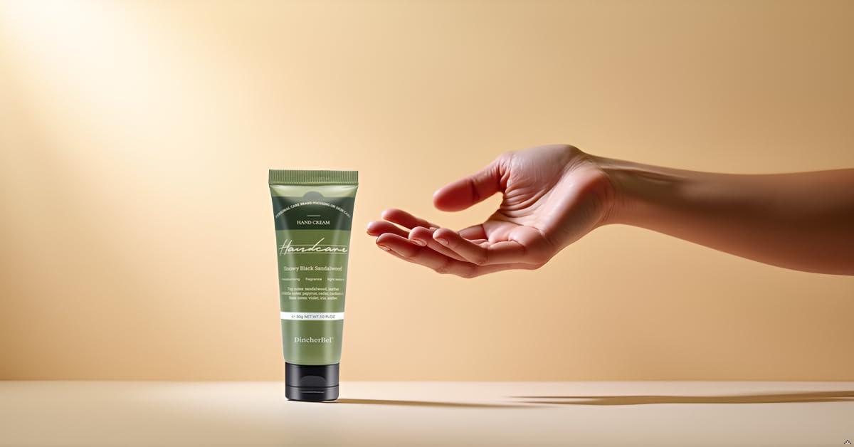 6 Pack Travel Size Hand Cream Set - 1 oz Moisturizing Lotion for Dry Cracked Hands, Snowy Black Sandalwood Scented Hand Lotion Gift for Women, Nurses, Teachers, Bridesmaids Gifts