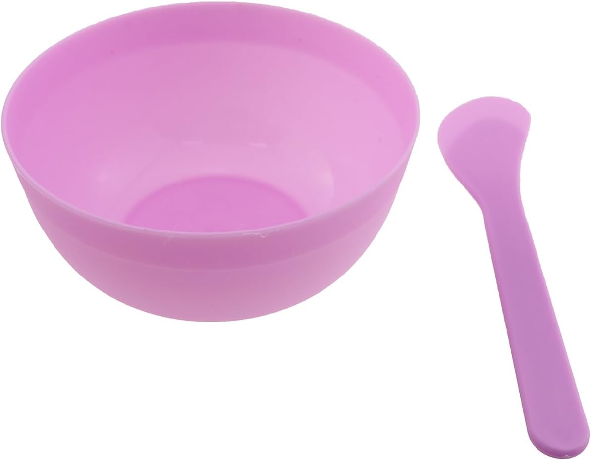 5PCS Slime Making Tools Purple PP Plastic Bowl With Glue Mixing Spoon DIY Beauty Makeup Mask Slime Bowl For Crafts