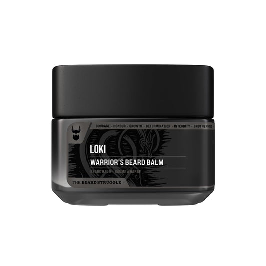 The Beard Struggle Warrior’s Beard Balm - Platinum Collection, Loki (Unscented) - Non-Greasy Low-Hold Formula, Natural Ingredients - 50g / 1.76 US. oz.