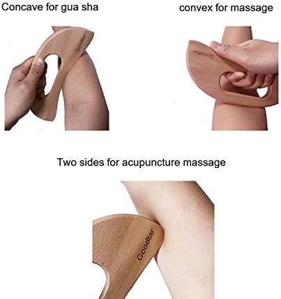 Wooden Cellulite Massager, Body Guasha Tool Wooden Guasha Tool for Body Guasha Wood Stick Massage Tool Lymphatic Drainage Body Muscle Relaxing- Wood Therapy Release Back Legs Shoulder Pain