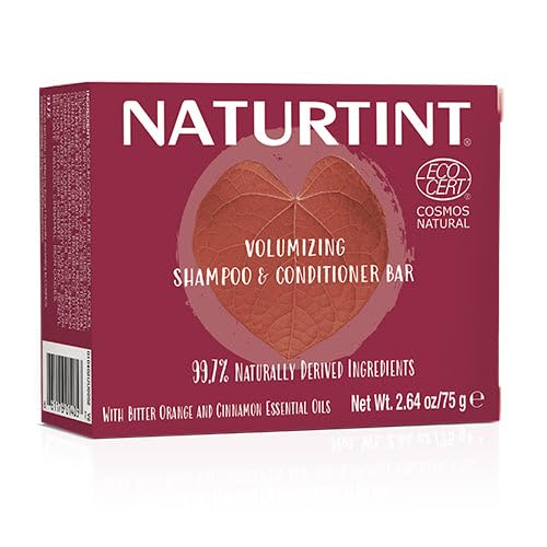 Naturtint Shampoo & Conditioner Bar (Cinnamon) - Naturally Derived Ingredients, Cruelty Free, All Hair Types, Travel Approved