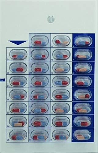 6 Cards 6 Blisters for 31 Day Monthly Cold Seal Pill Storage, Summer Camps, Pharmacists, Cargivers (6)