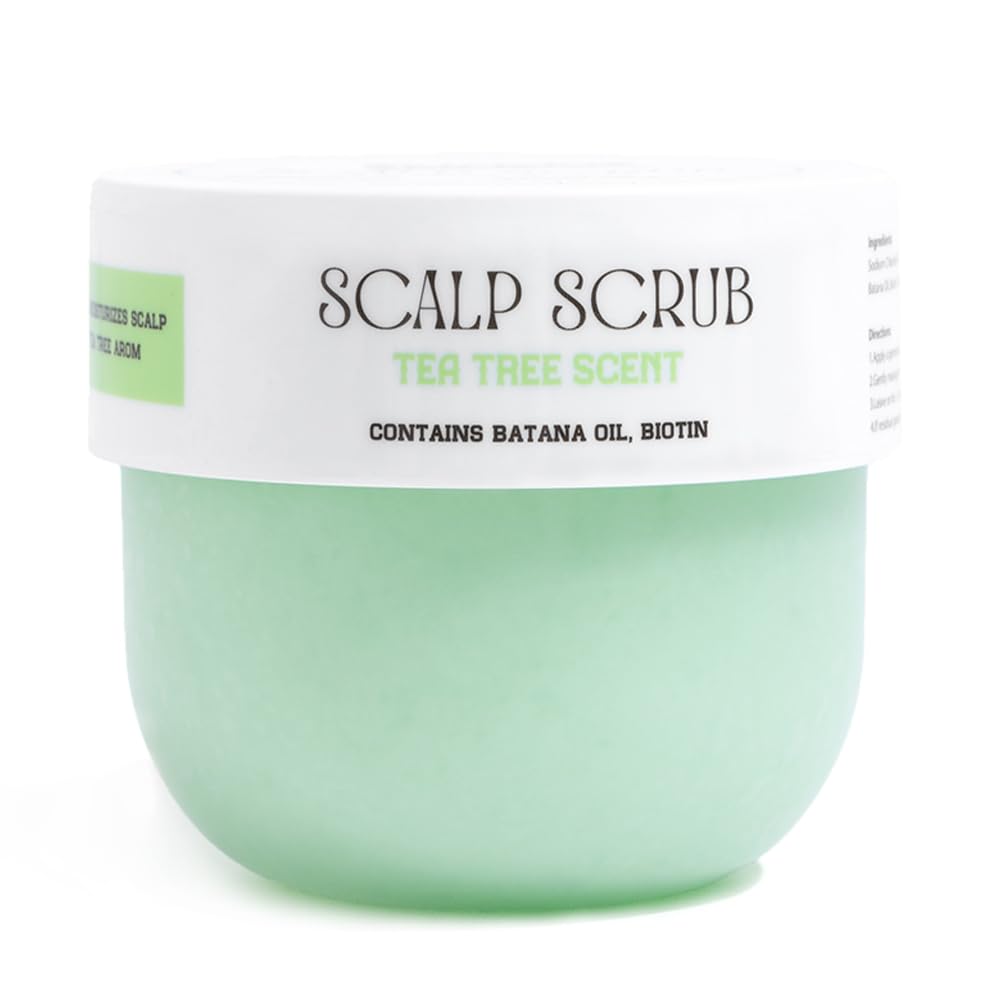 Tea Tree Scalp Scrub - 400g (16 fl.oz) 1 Bottle, Exfoliating & Moisturizing Treatment for Dry, Flaky Scalp - Deep Cleansing Hair Scrub with Natural Exfoliants & Nourishing Oils