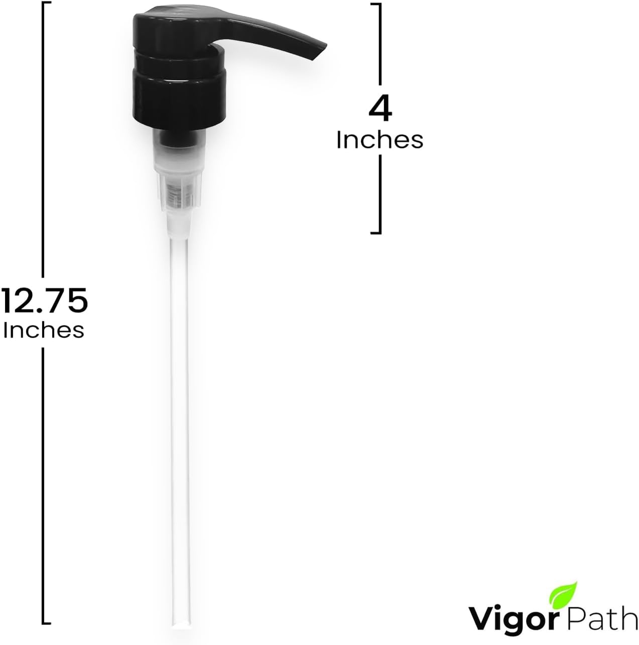 Universal Shampoo/Conditioner Dispenser Pump for Bottles, Leak Proof, Pump Top (Black - Pack of 4)