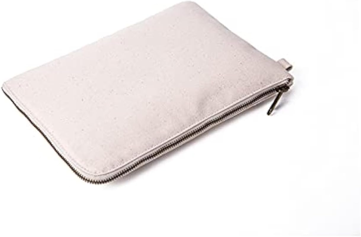 Zipper Pouch Storage Bag Simple and Stylish Women's Cosmetic and Travel Bag Cotton Canvas