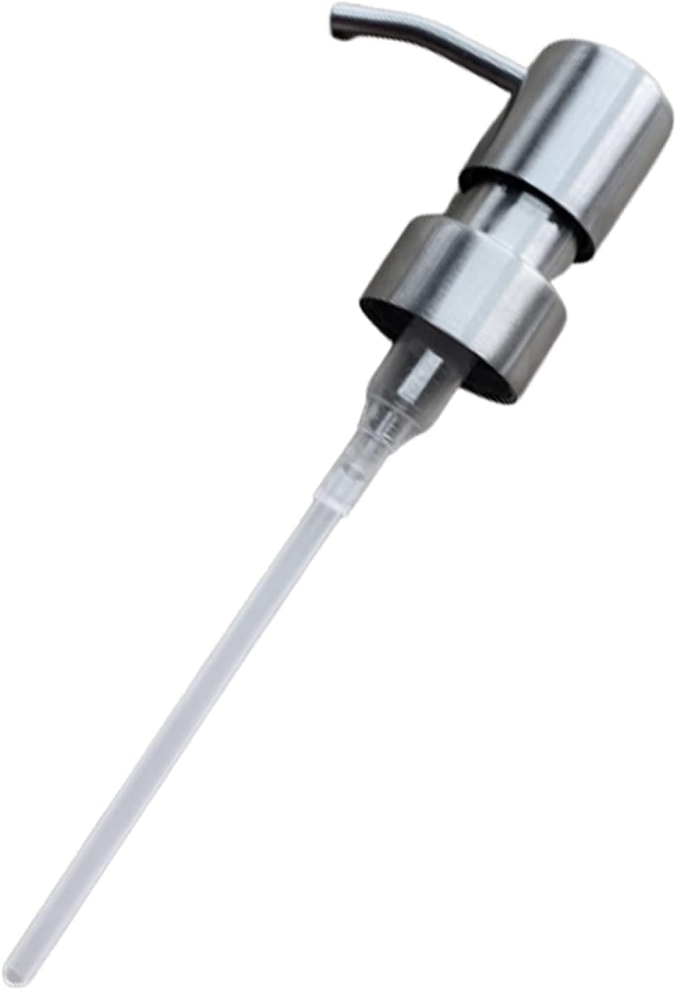 Silver Stainless Steel Minimalist Style Liquid Soap Dispenser for Bathroom, Foam Nozzle Pump Bottle Press Head - Stainless Steel, Countertop Soap Dispensers, Liquid Hand Soap Dispensers, Dispensers