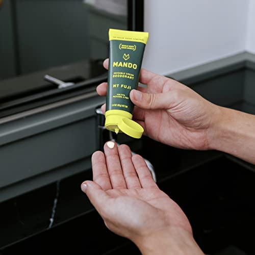 Mando Whole Body Deodorant For Men - Invisible Cream - 72 Hour Odor Control - Aluminum Free, Baking Soda Free, Skin Safe - 3 ounce (Pack of 2) - Mt Fuji