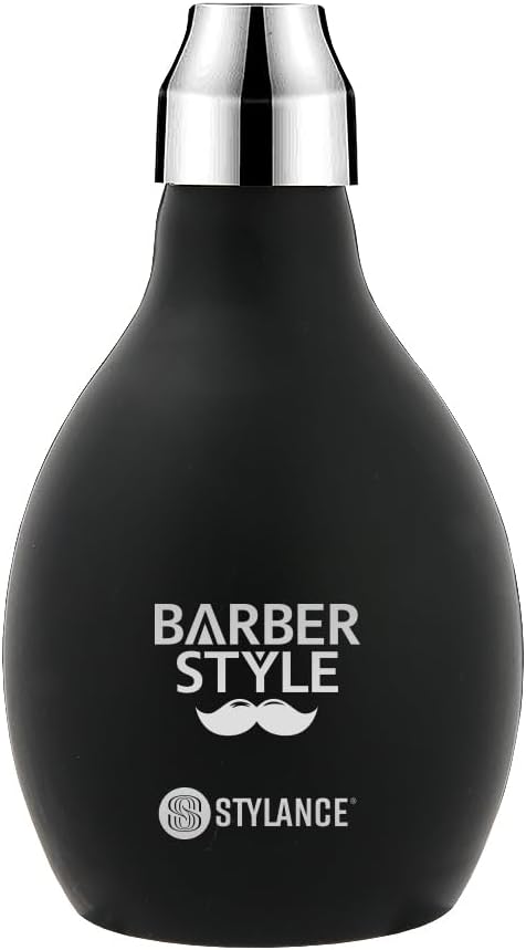 Barber Powder Spray Bottle, Puff Bottle, Pump Dispenser - 3.38oz/100ml Refillable Hair Fiber Applicator for Dry Shampoo - Black