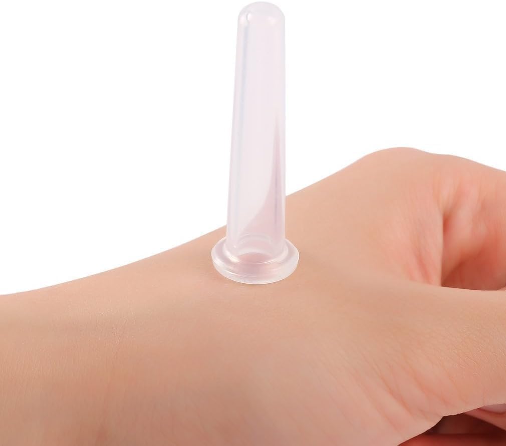 4Pcs Transparent Massage Cupping Set Silicone Mini Facial Cups Face Massager Helper Skin Care Neck Back Eyes Massaging Cup